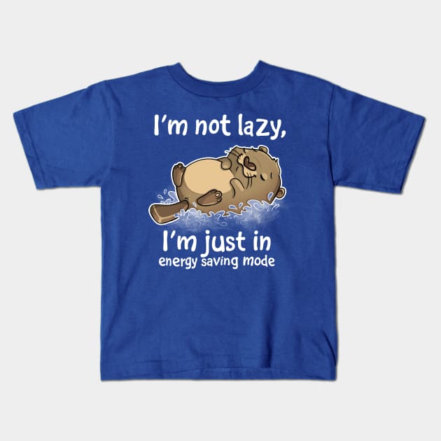 Energy Saving Mode Kids T-Shirt by Licunatt
